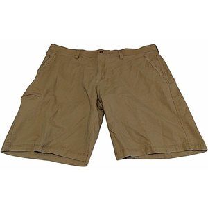 Weatherproof Chino Shorts Mens 42W Tan Flat Front